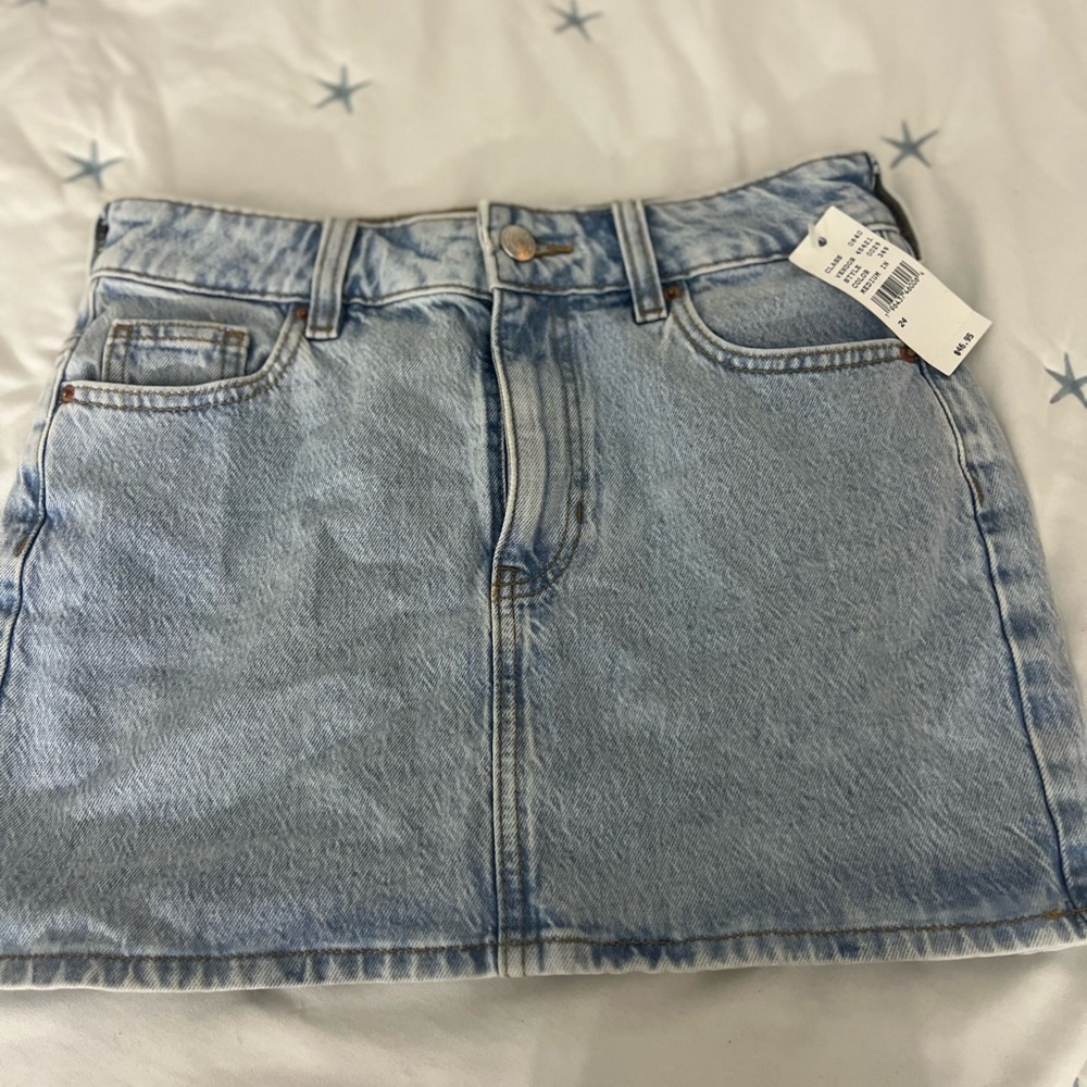 PacSun Light Blue Denim Mini Skirt